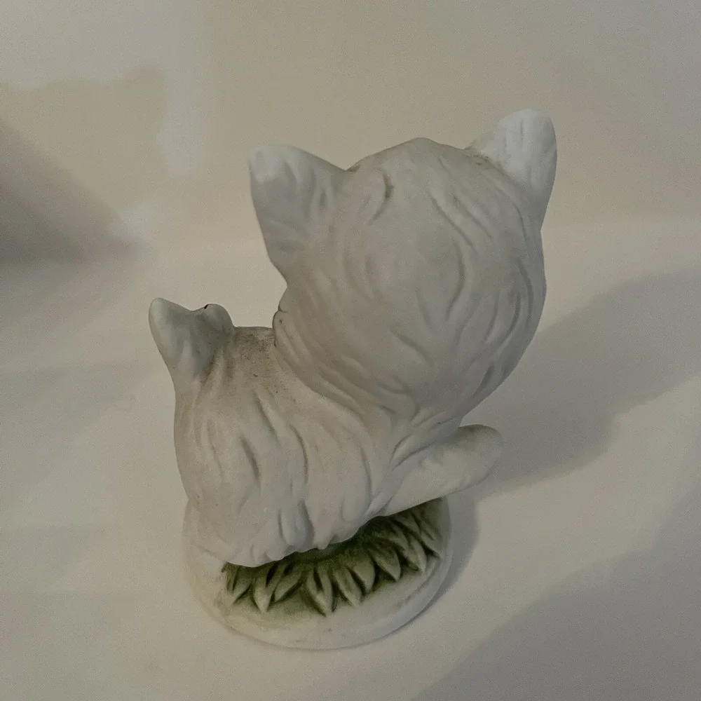 Vintage Set Of 3 Cat Bear Dog Figurines sculpture gift decor‎ anthropomorphic